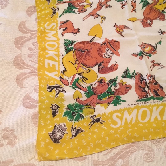 Vintage Smokey The Bear Bandana/Scarf - Picture 2 of 9